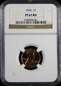 1964 Proof Lincoln Cent 1c NGC PR67 RD