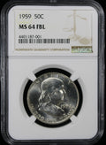1959 Franklin Half Dollar 50c NGC MS64 FBL
