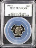 1987-S 10c PCGS PR70DCAM