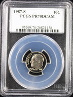 1987-S 10c PCGS PR70DCAM