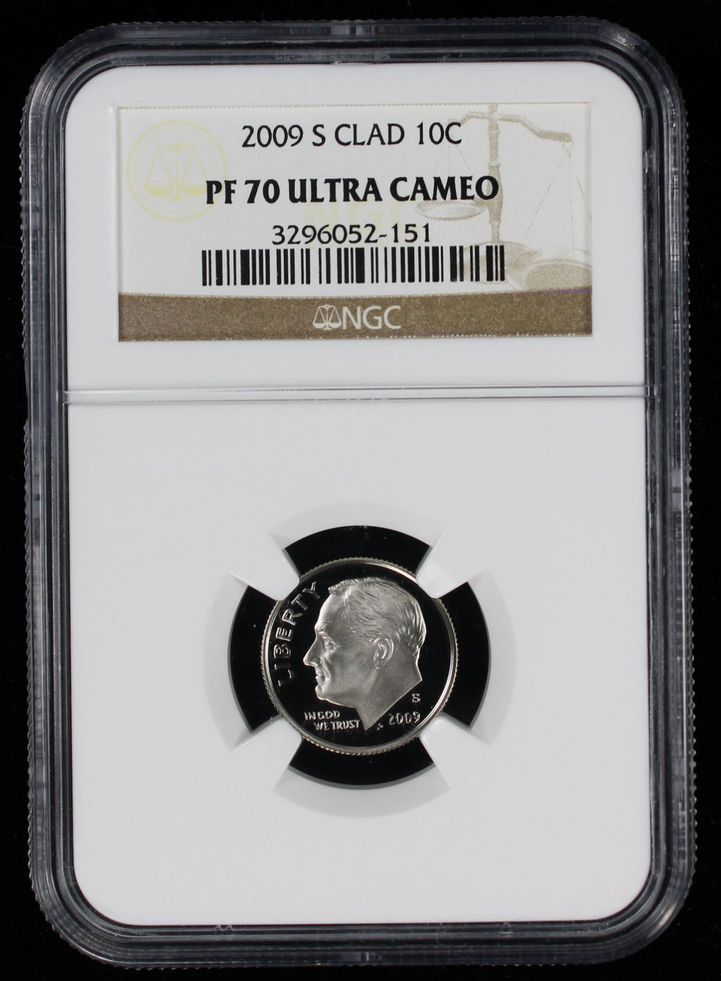 2009-S Proof Roosevelt Dime 10c NGC PF70 UCAM Ultra Cameo