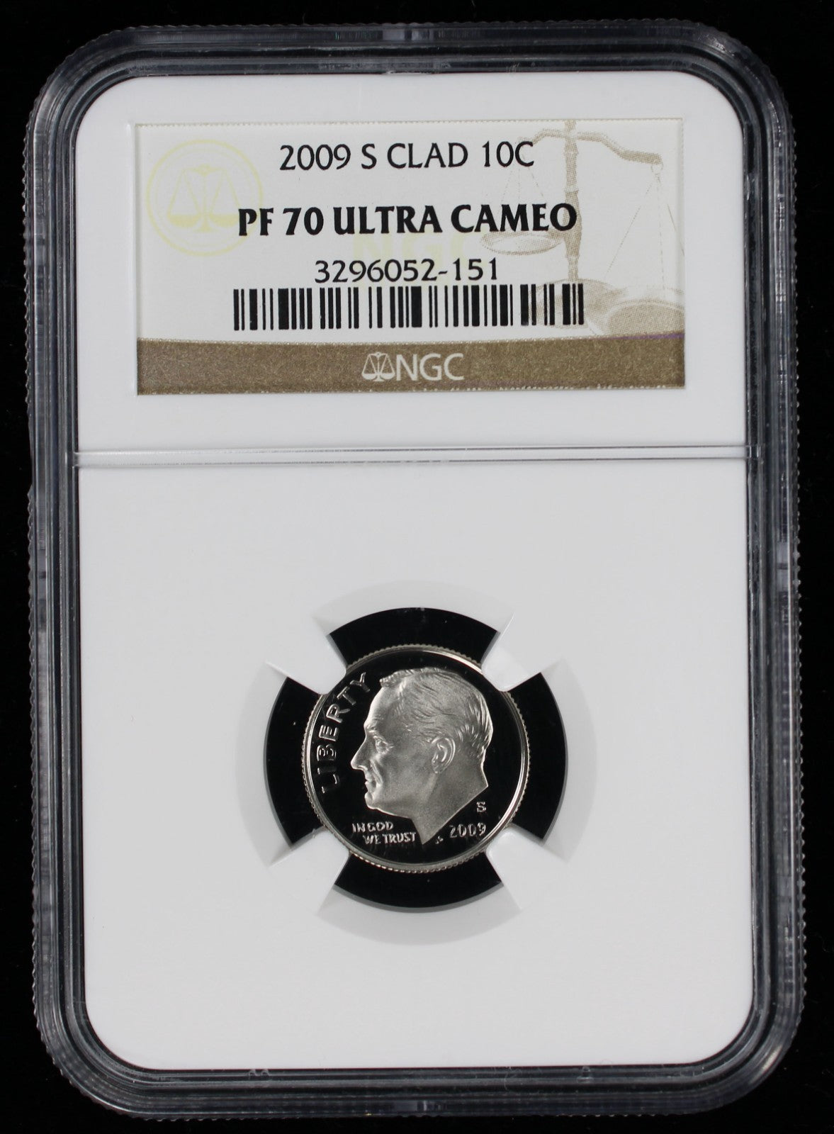 2009-S Proof Roosevelt Dime 10c NGC PF70 UCAM Ultra Cameo