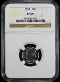 1952 Proof Roosevelt Silver Dime 10c NGC PF69