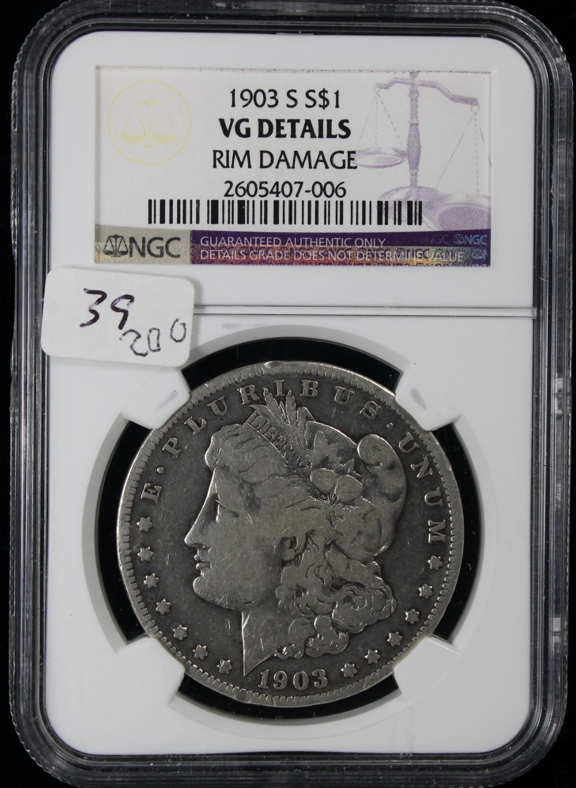 1903-S $1 Morgan NGC VG Details