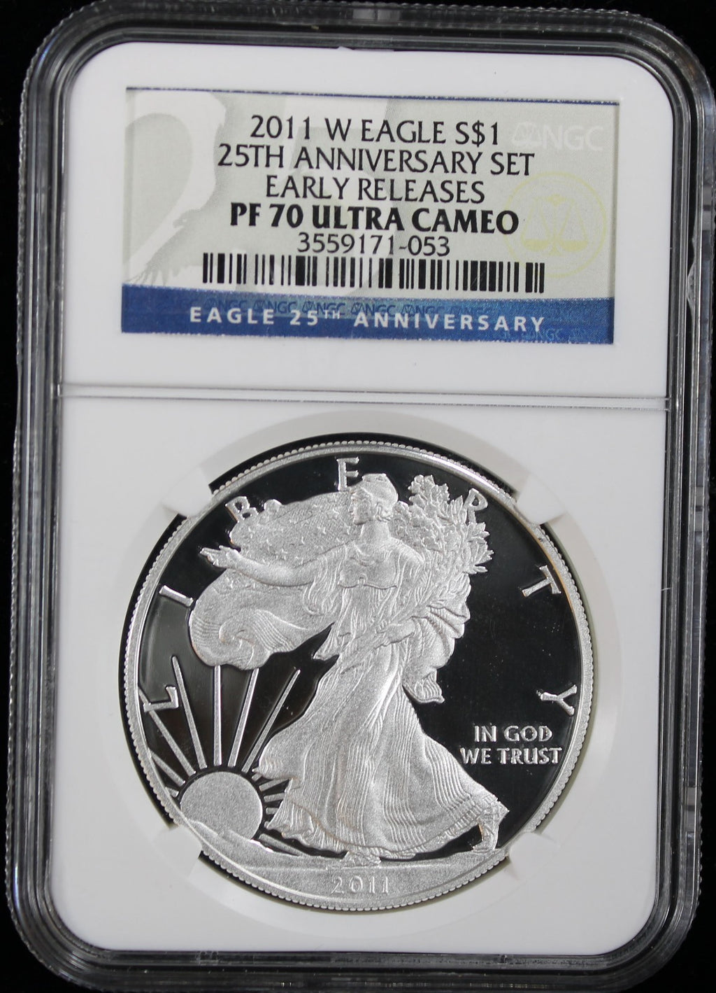2011 Silver Eagle 25th Anniversary Set NGC PF/MS70