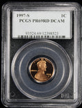 1997-S Proof Lincoln Cent 1c PCGS PR69 Rd RED Deep Cameo
