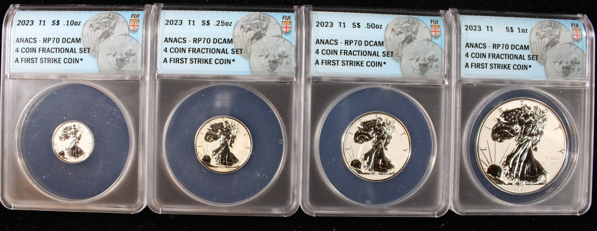 2023 Fiji 4 Coin Fractional Set ANACS First Strike RP70