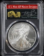 2008-W Silver Eagle PCGS MS70 First Strike Cleveland Signed