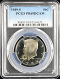 1989-S Kennedy Proof Half Dollar 50c PCGS PR69 Deep Cameo