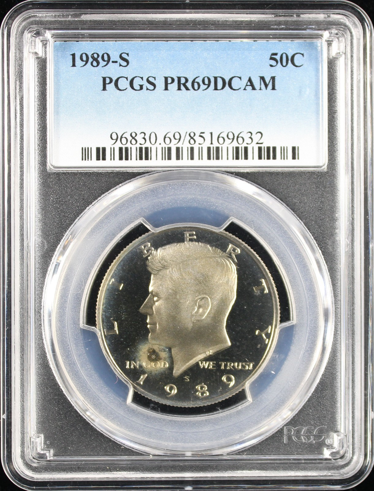 1989-S Kennedy Proof Half Dollar 50c PCGS PR69 Deep Cameo