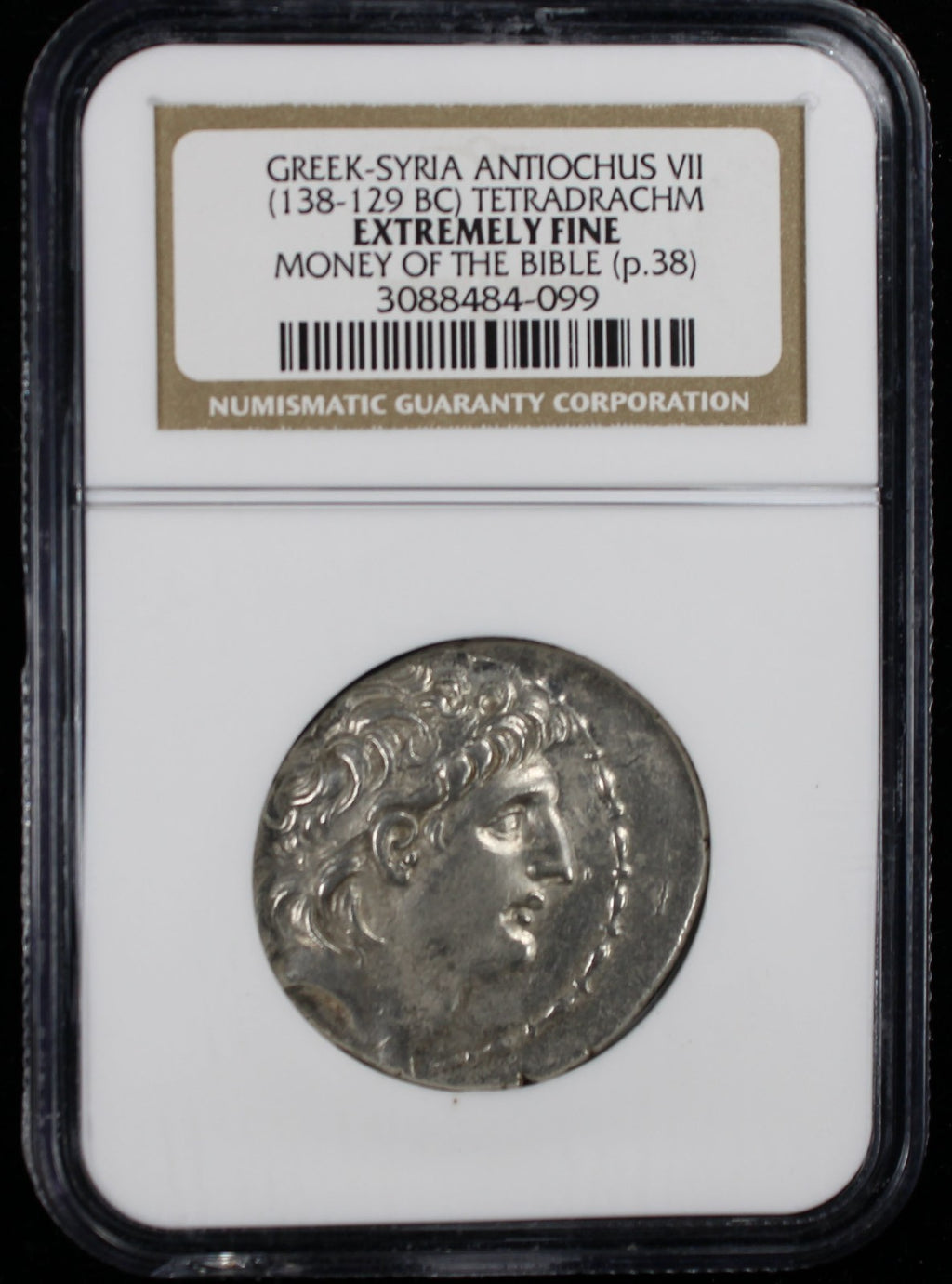 Greek Antiochus VII (138-129 BC) Tetradrachm NGC XF