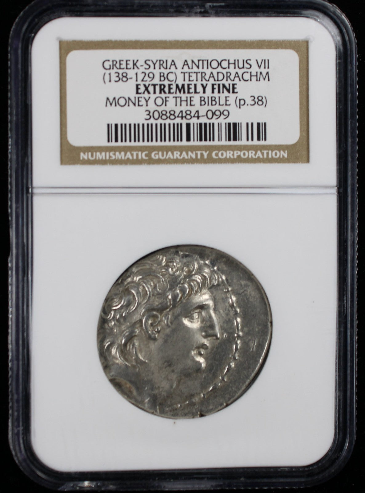 Greek Antiochus VII (138-129 BC) Tetradrachm NGC XF