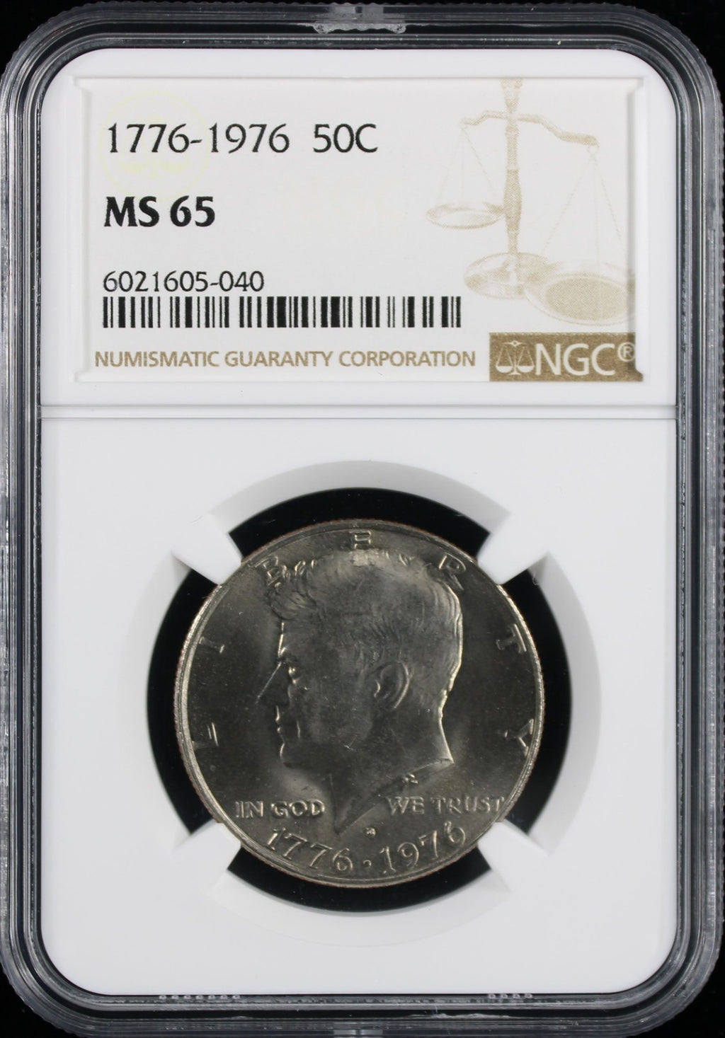 1976 Kennedy Half Dollar 50c NGC MS65