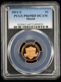 2011-S Proof Lincoln Cent 1c PCGS PR69 Rd RED Deep Cameo Lincoln Shield
