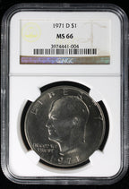 1971-D Eisenhower Clad Dollar $1 NGC MS66