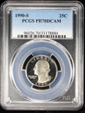 1990-S Proof Washington Quarter 25c PCGS PR70 DCAM Deep Cameo