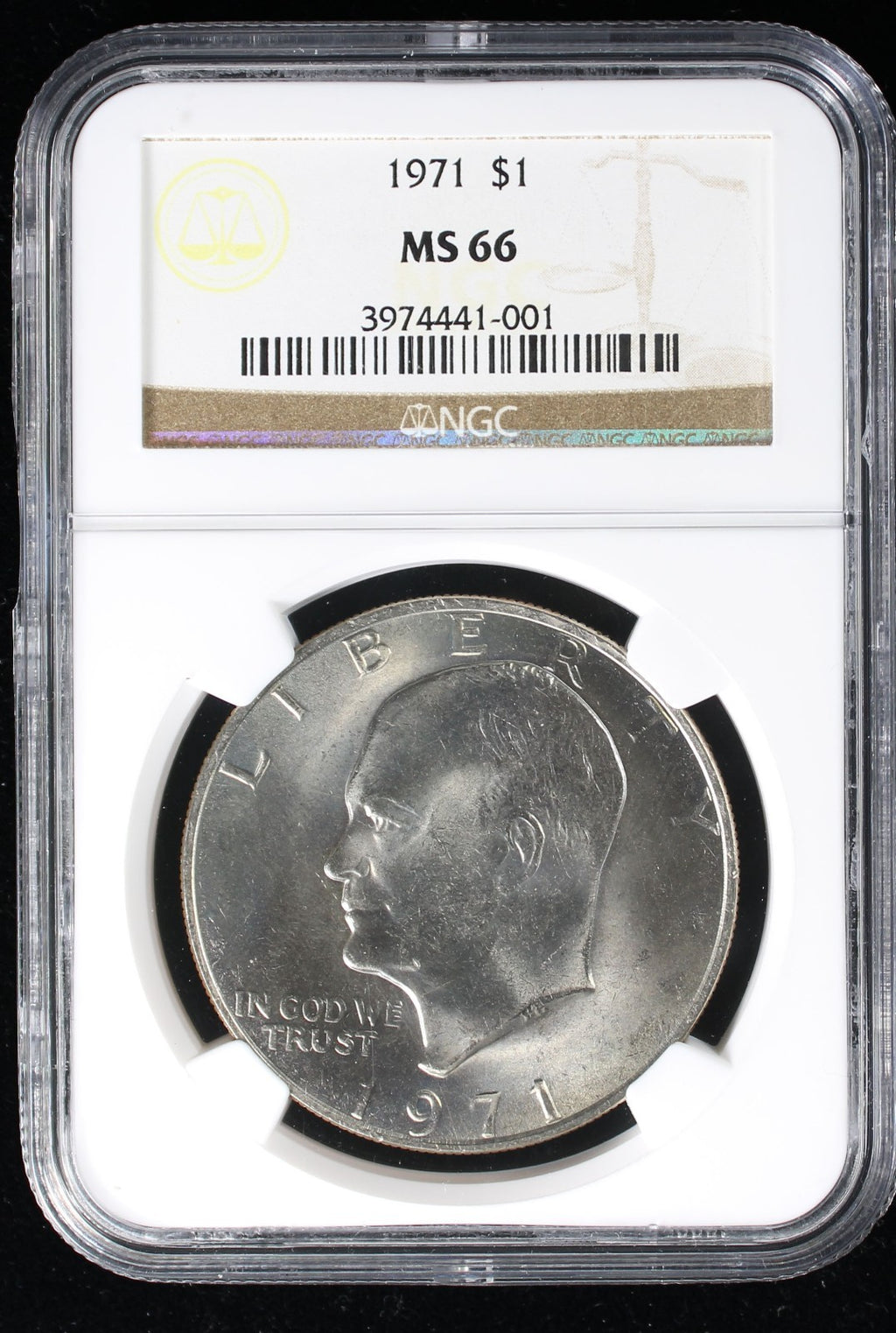 1971 Eisenhower Clad Dollar $1 NGC MS66
