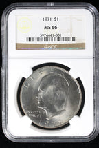 1971 Eisenhower Clad Dollar $1 NGC MS66