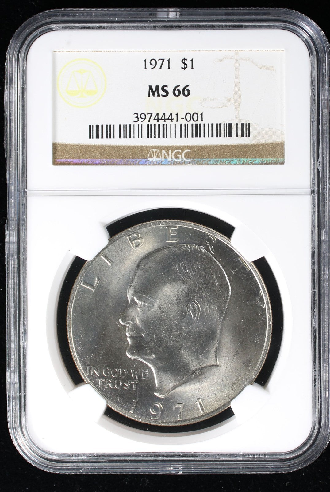 1971 Eisenhower Clad Dollar $1 NGC MS66