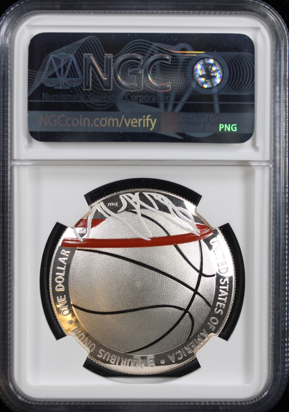 2020 $1 Colorized Basketball Hall of Fame $1 NGC PF70 Ultra Cameo