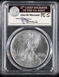 1993 Silver Eagle PCGS MS70 Mercanti Signed