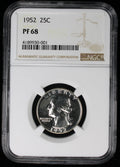 1952 Proof Washington Silver Quarter 25c NGC PF68