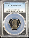 1999-S 5c Jefferson PCGS PR70DCAM