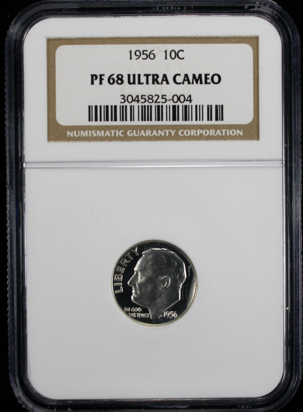 1956 Proof Roosevelt Silver Dime 10c NGC PF68 UC Ultra Cameo