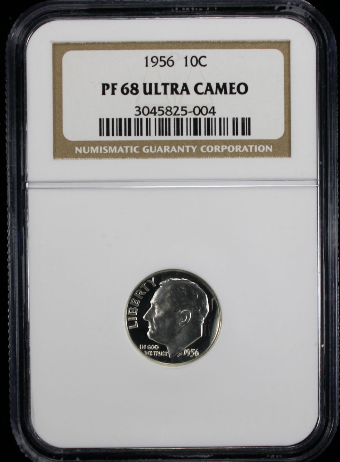 1956 Proof Roosevelt Silver Dime 10c NGC PF68 UC Ultra Cameo