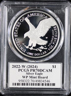 2022-W (2024) Silver Eagle PCGS PR70DCAM Damstra Signed
