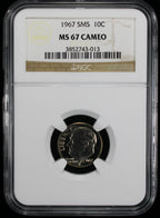 1967  Roosevelt Dime 10c NGC  MS67 Cameo SMS Special Mint Set