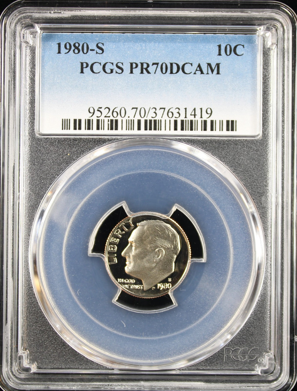 1980-S 10c PCGS PR70DCAM