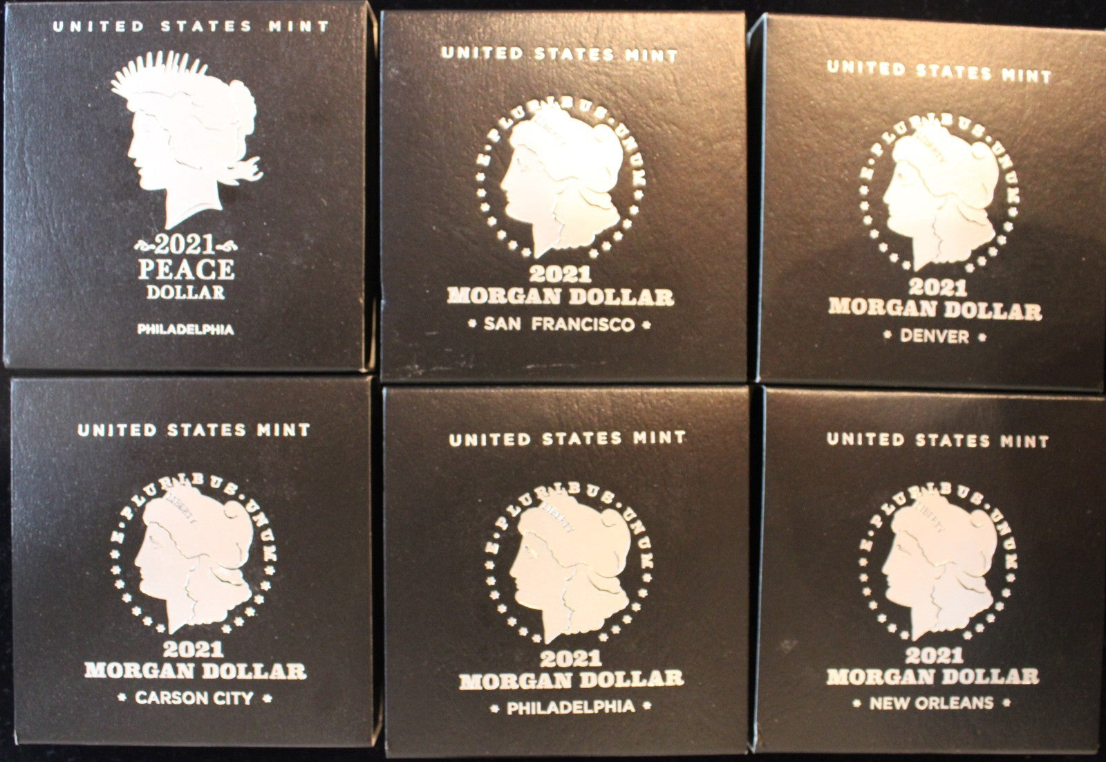 2021 $1 Morgan/Peace 6 Coin Set OGP