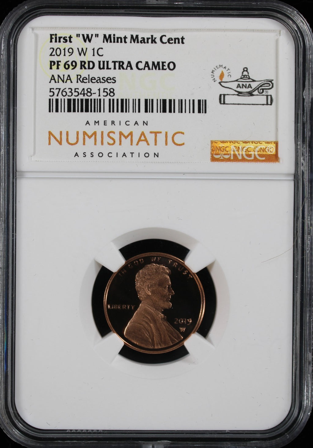 2019-W 1c NGC PF69RD Ultra Cameo ANA Releases