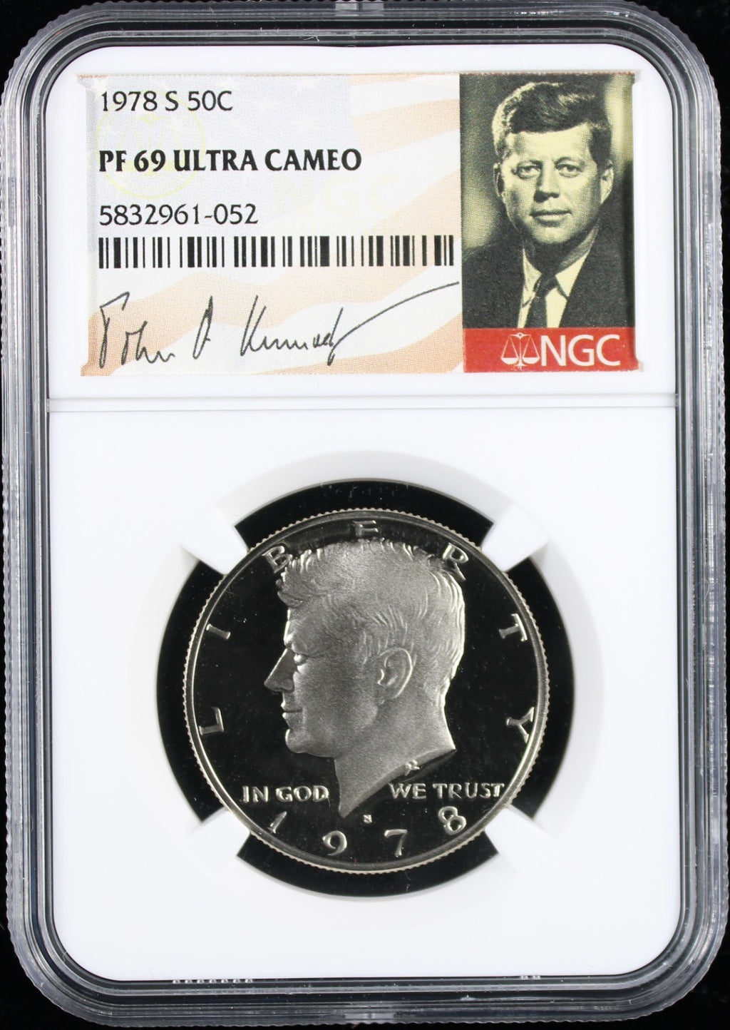 1978-S Kennedy Proof Half Dollar 50c PCGS PR69 Ultra Cameo