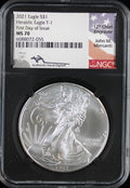 2021 Silver Eagle NGC MS70 Mercanti Signed First Day of Issue Type 1