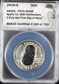 2019-S Apollo 11 50th Anniversary 50c ANACS PR70DCAM