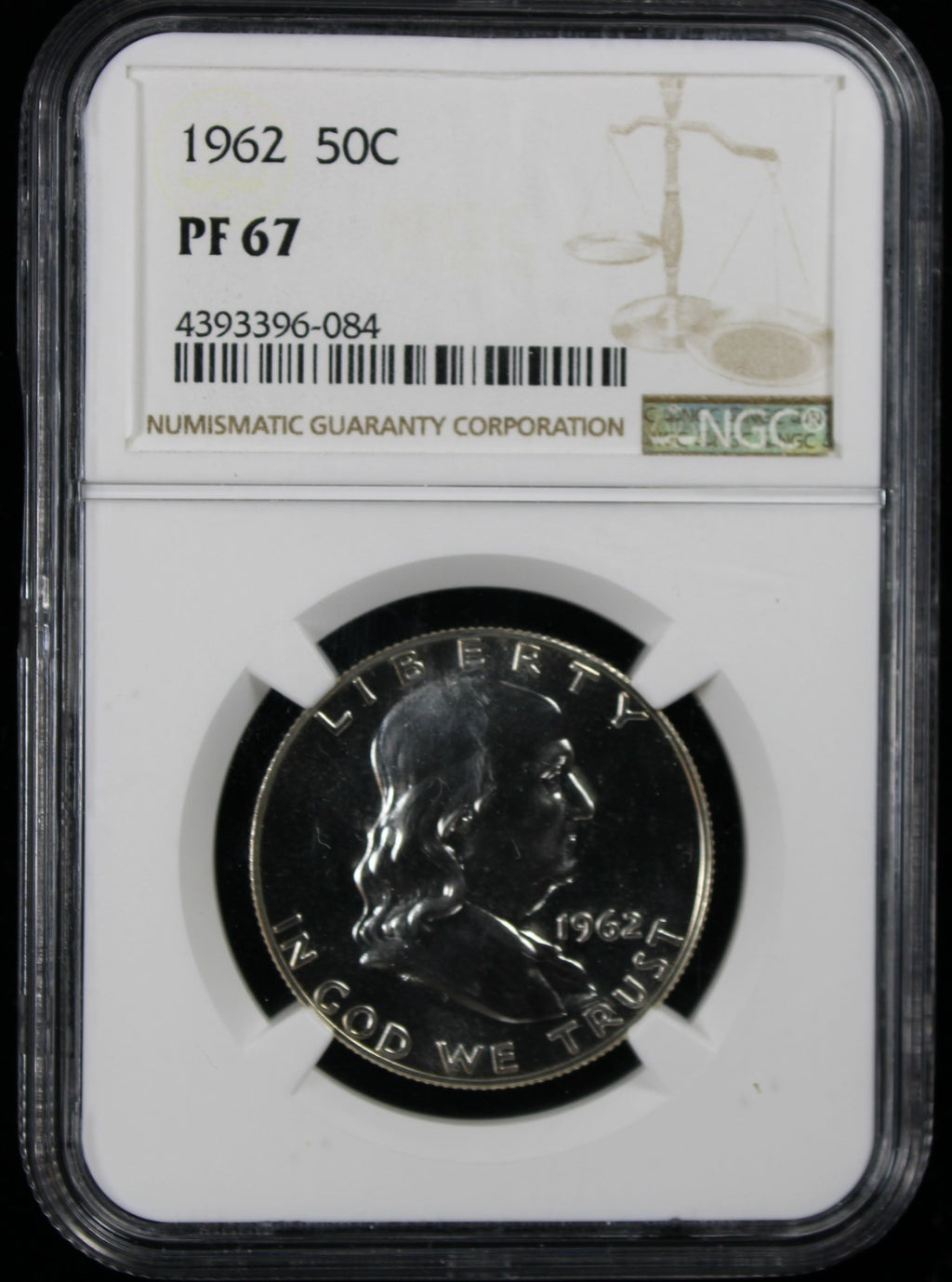 1962 Franklin Proof Half Dollar 50c NGC PR67