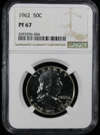 1962 Franklin Proof Half Dollar 50c NGC PR67