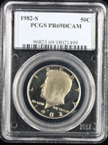 1982-S Kennedy Proof Half Dollar 50c PCGS PR69 Deep Cameo