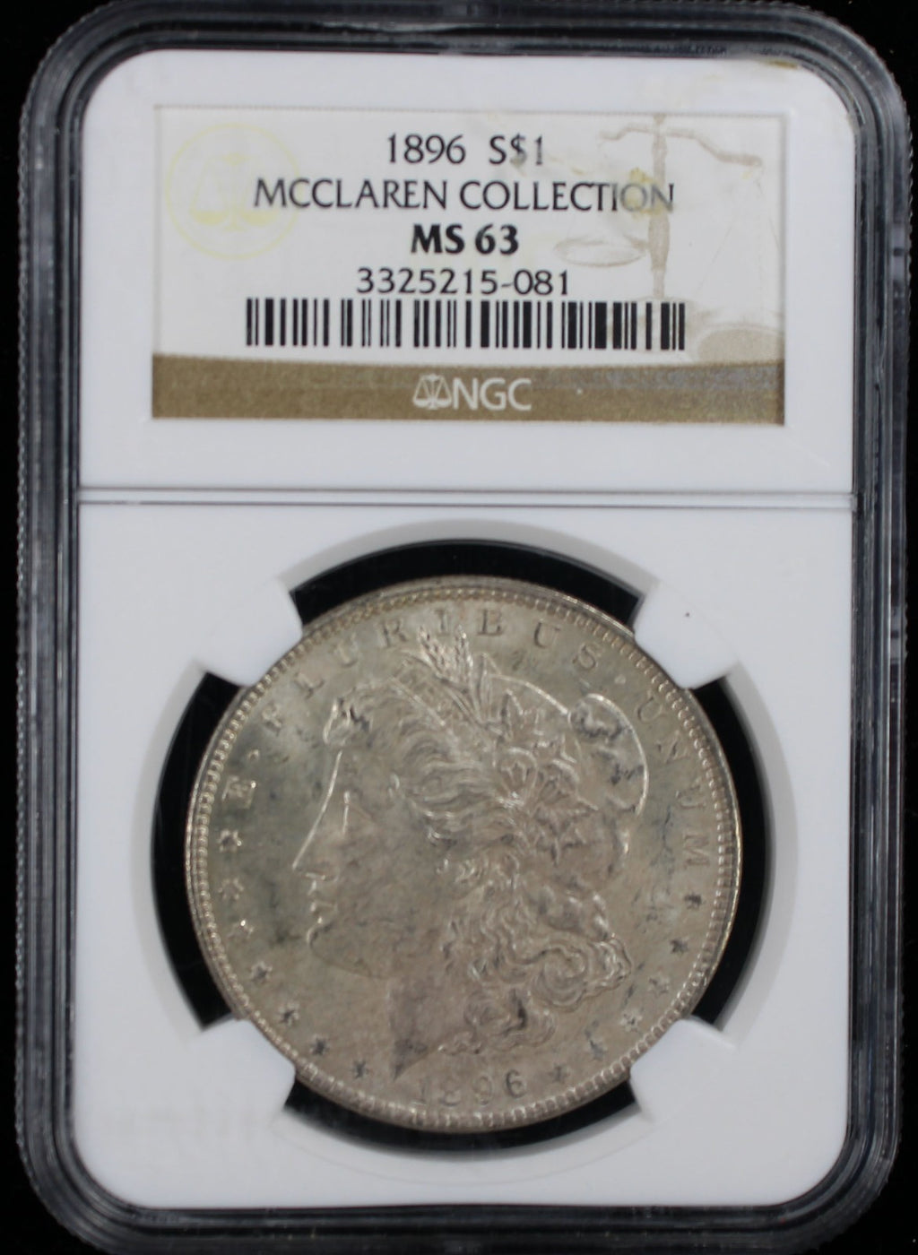 1896 $1 Morgan NGC MS63 McClaren Collection