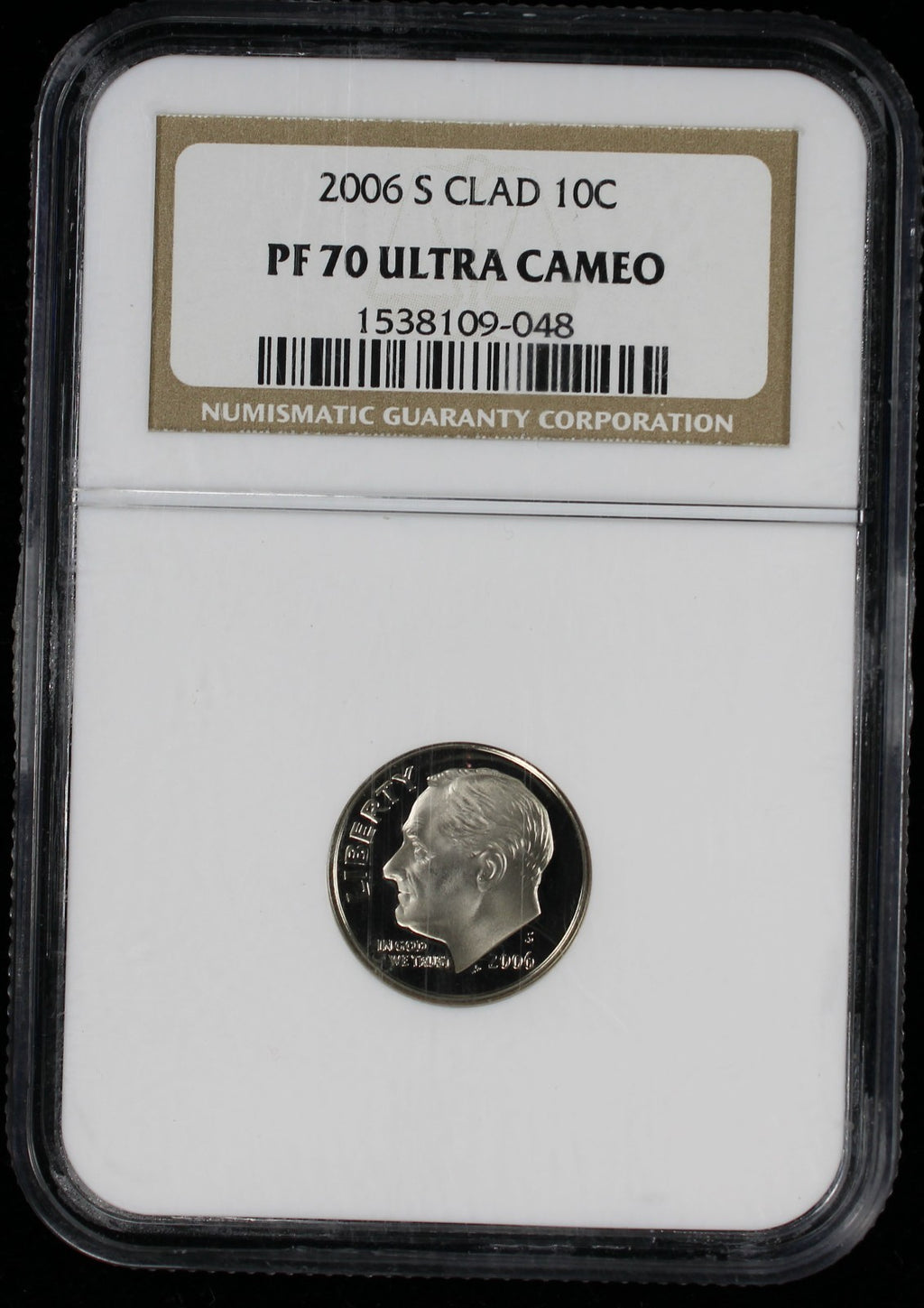 2006-S Proof Roosevelt Dime 10c NGC PF70 UCAM Ultra Cameo