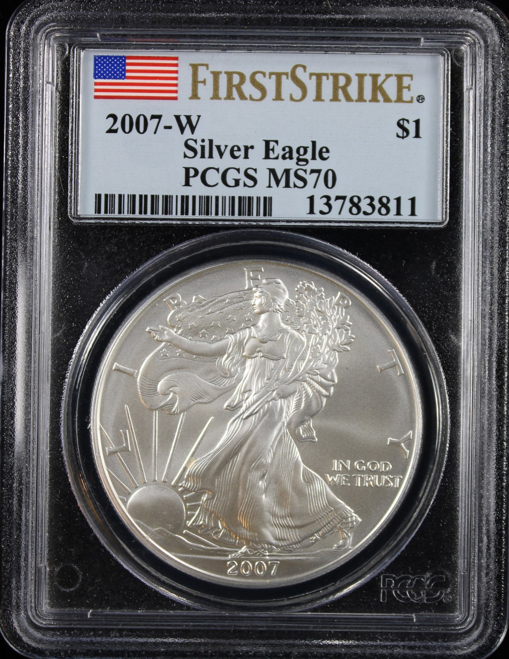 2007-W Silver Eagle PCGS MS70 First Strike
