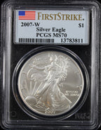 2007-W Silver Eagle PCGS MS70 First Strike