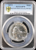 2019 American High Relief 2.5 Oz Silver Medal PCGS MS70