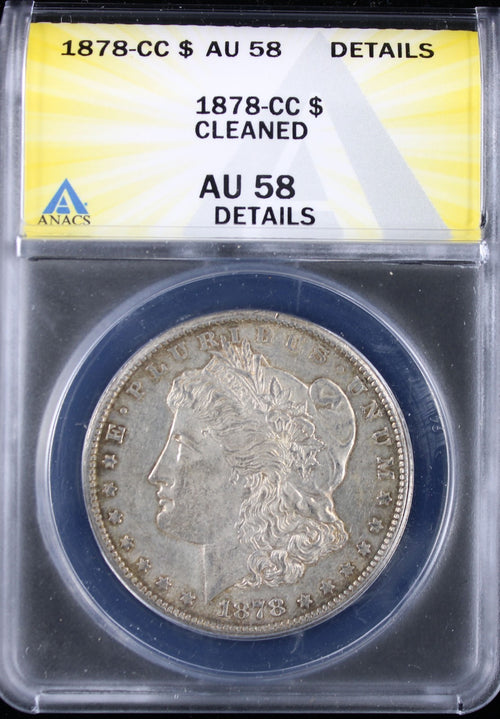 1878-CC $1 Morgan ANACS AU58 Detail