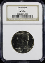 1974-D Kennedy Half Dollar 50c NGC MS64