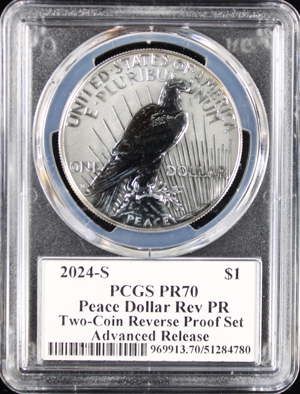 2024-S $1 Peace Reverse PF70 PCGS Advanced Release Emily Damstra Signature