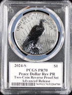 2024-S $1 Peace Reverse PF70 PCGS Advanced Release Emily Damstra Signature