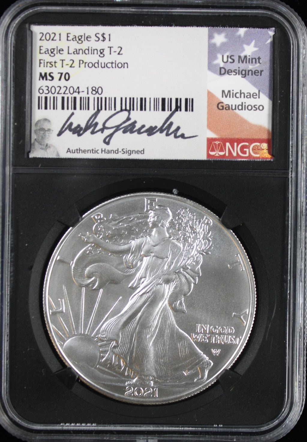 2021 Silver Eagle NGC MS70 Mercanti Signed Type 2